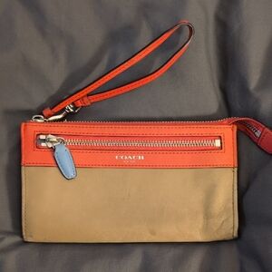 Coach Pink Wristlet Clutch with Wrist Strap